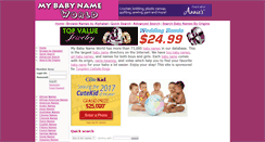 Desktop Screenshot of mybabynameworld.com