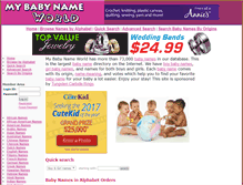 Tablet Screenshot of mybabynameworld.com